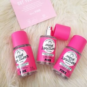 New VS Victoria Secret PINK Set of 3 Hand Sprays Hand Sanitizer